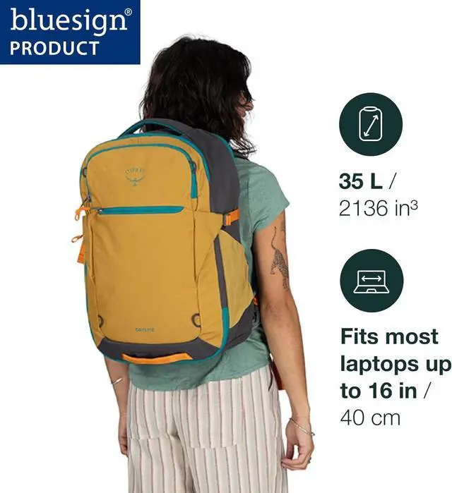 Alt view image 2 of 6 - Osprey 35-Liter Daylite Carry-On Travel Pack, Tumbleweed Yellow/Tunnel Vision