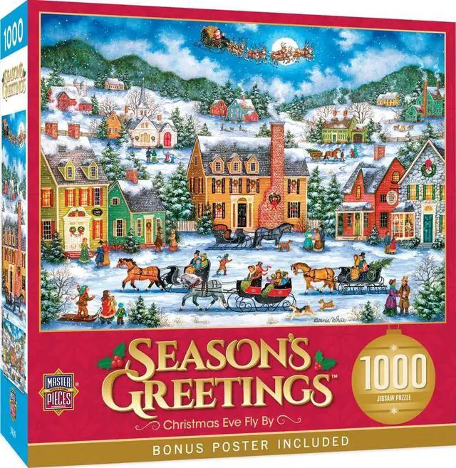 Main image of MasterPieces Season's Greetings Christmas Eve Fly By - 1000-Piece Jigsaw Puzzle