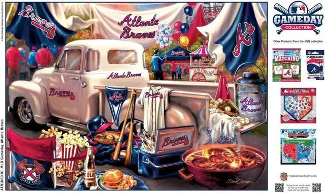 Alt view image 4 of 5 - MasterPieces Atlanta Braves Gameday 1000 Piece Jigsaw Puzzle, Age 14+