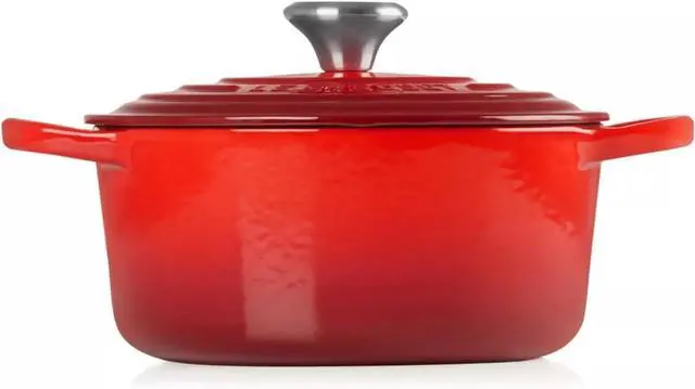 Alt view image 3 of 6 - Le Creuset 2 qt. Enameled Cast Iron Signature Round Dutch Oven - Cerise