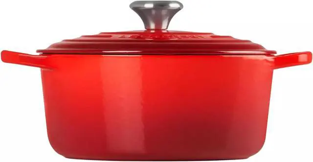 Alt view image 2 of 6 - Le Creuset 4.5 qt. Enameled Cast Iron Signature Round Dutch Oven, Cerise