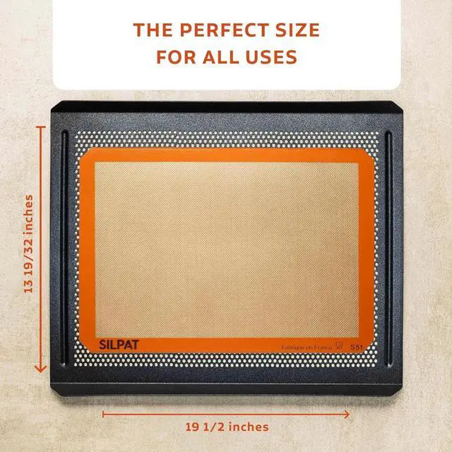 Alt view image 2 of 5 - Silpat Premium Non-Stick Silicone Baking Mat, 3/4 Sheet, Cream