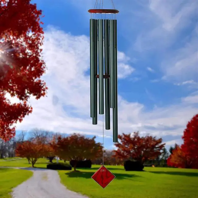 Alt view image 4 of 4 - Woodstock Chimes DCE54 Musically Tuned Neptune Wind Chime, Evergreen, 54" Large