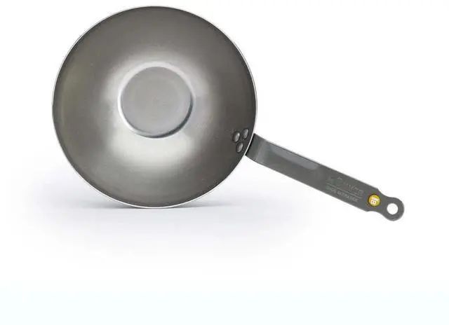 Alt view image 3 of 5 - De Buyer Premium MINERAL B Steel 2.5L Wok, Suitable for Induction, Silver