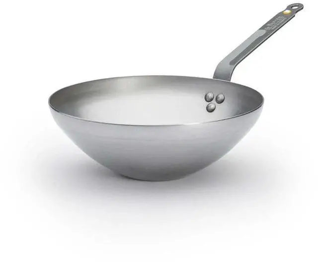 Main image of De Buyer Premium MINERAL B Steel 2.5L Wok, Suitable for Induction, Silver