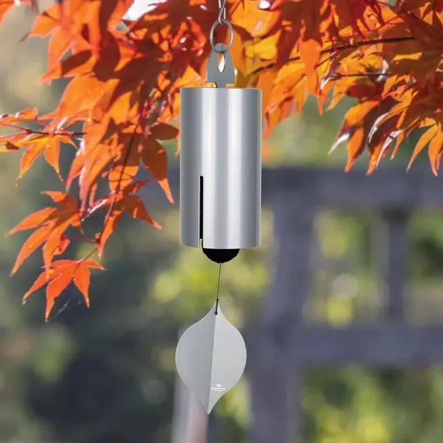 Alt view image 3 of 5 - Woodstock Chimes 40-inch Large Aluminum Heroic Windbell for Outside, Harbor Gray