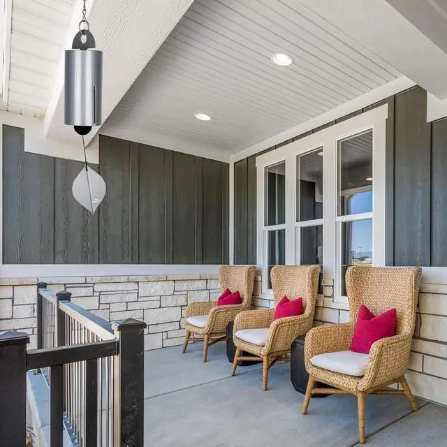 Alt view image 4 of 5 - Woodstock Chimes 40-inch Large Aluminum Heroic Windbell for Outside, Harbor Gray