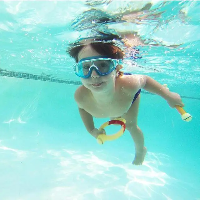 Alt view image 5 of 5 - Cressi Kids Lightweight Baloo Swimming Goggles, Age 2-7 years, Blue/White