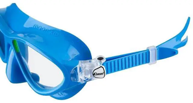Alt view image 3 of 5 - Cressi Kids Comfortable Silicone Mask with Adjustable Strap, Azure/Lime