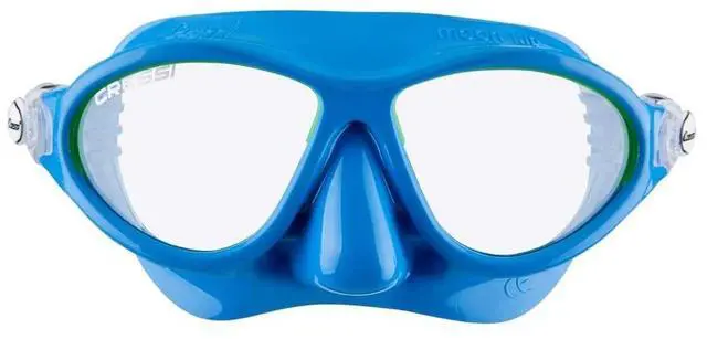 Alt view image 2 of 5 - Cressi Kids Comfortable Silicone Mask with Adjustable Strap, Azure/Lime