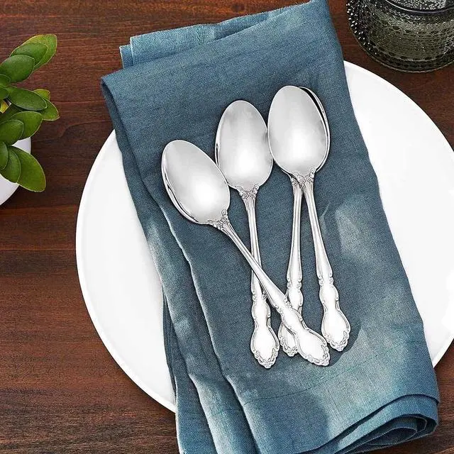 Alt view image 2 of 4 - Oneida Dover Fine Flatware Teaspoons, Stainless Steel, Silver, Set of 4