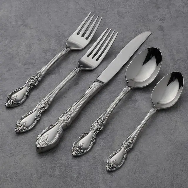 Alt view image 4 of 6 - Oneida 20 Pcs Fine Louisiana Stainless Steel Flatware, Set Service for 4, Silver