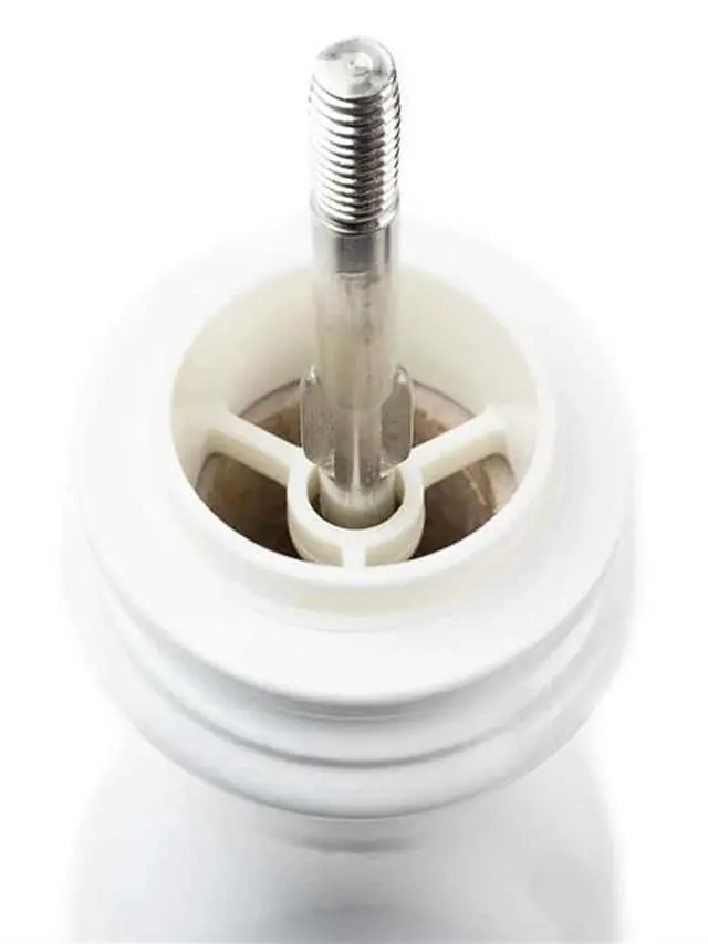 Alt view image 5 of 7 - Peugeot 7-Inch Paris U'Select Lightweight Beech Wood Salt Mill, White Lacquer