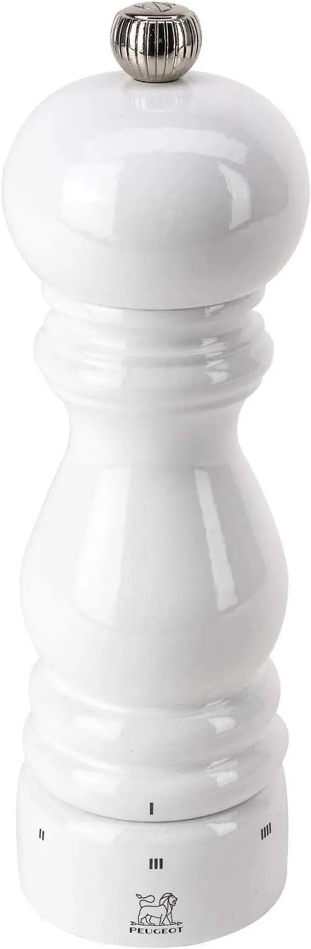 Main image of Peugeot 7-Inch Paris U'Select Lightweight Beech Wood Salt Mill, White Lacquer