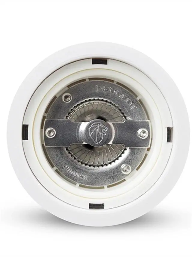 Alt view image 7 of 7 - Peugeot 7-Inch Paris U'Select Lightweight Beech Wood Salt Mill, White Lacquer