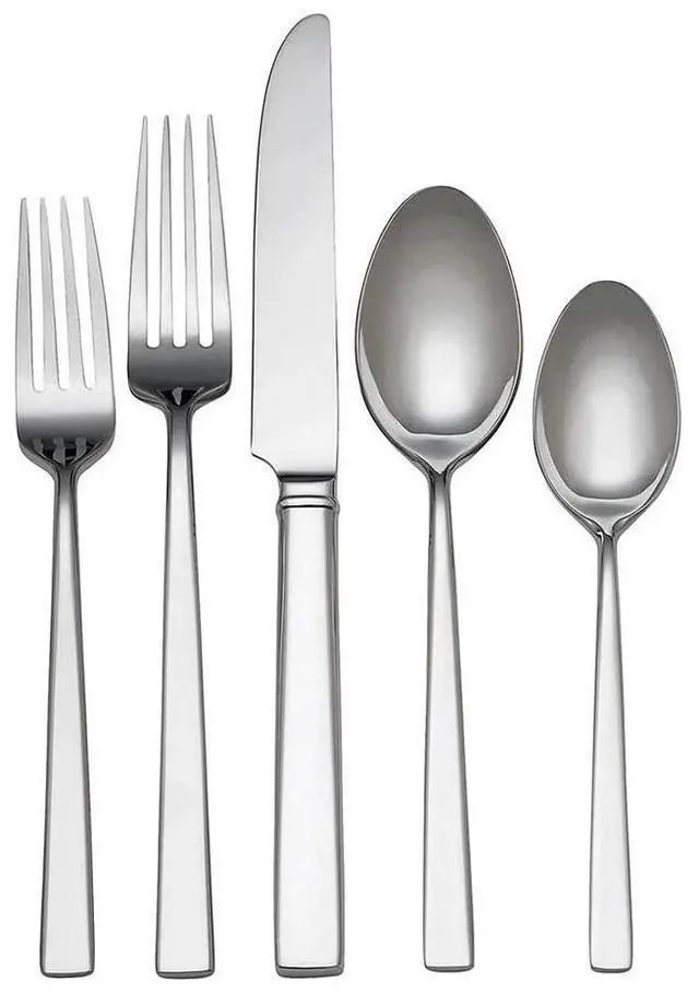 Alt view image 6 of 6 - Reed & Barton Cole 65-Piece Smooth Design Flatware Set, Service for 12, Silver