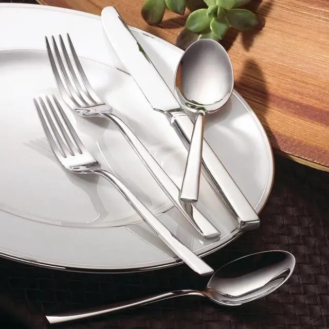 Alt view image 5 of 6 - Reed & Barton Cole 65-Piece Smooth Design Flatware Set, Service for 12, Silver