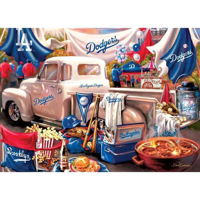 Alt view image 3 of 4 - MasterPieces Baby Fanatics Los Angeles Dodgers Gameday 1000 Piece Jigsaw Puzzle