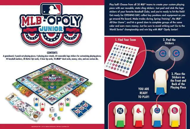 Alt view image 4 of 4 - MasterPieces MLB-Opoly Junior Collector's Edition Game New Contents