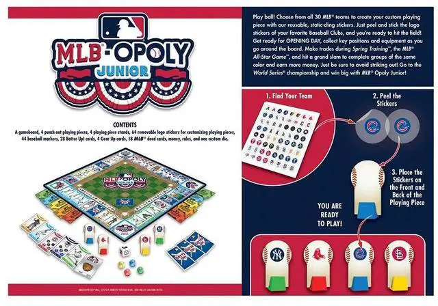 Alt view image 4 of 4 - MasterPieces Opoly Kids & Family Board Games - MLB League Opoly Junior, Age 6+