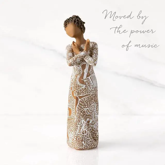 Alt view image 5 of 5 - Willow Tree Music Speaks (Darker Skin), 7-Inch Sculpted Hand-Painted Figure