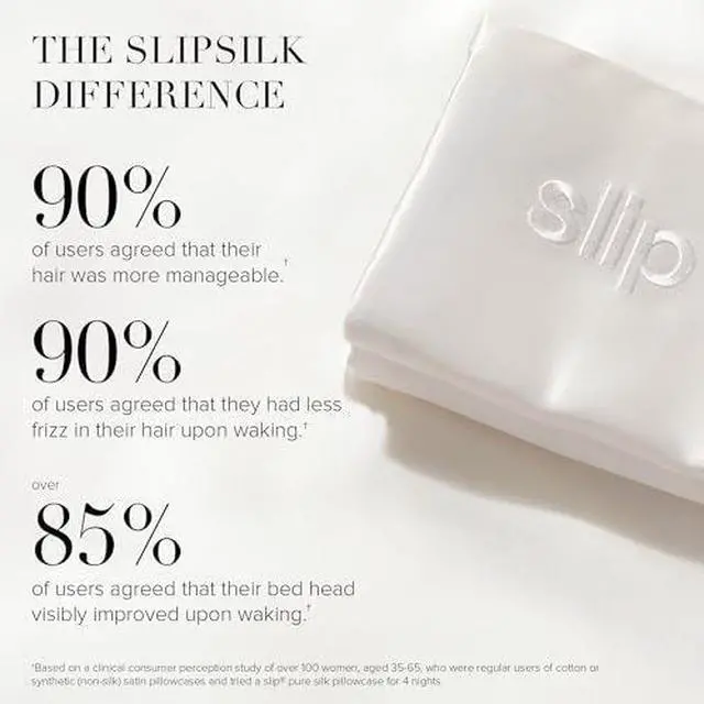 Alt view image 4 of 12 - Slip 20" x 36" King Pure Silk Pillow Case - Anti-BedHead, Silver