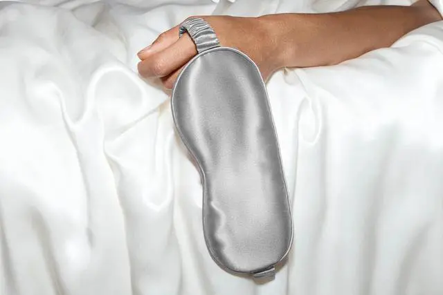 Alt view image 3 of 5 - Slip Pure Mulberry Silk Sleep Mask, Soft & Durable - One Size, Silver