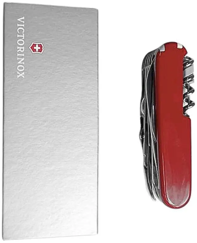 Alt view image 2 of 2 - Victorinox Multifunctions Lightweight Swiss Champ Army Pocket Knife, Red