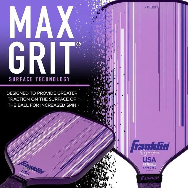 Alt view image 5 of 6 - Franklin Sports Signature Series Pro 13mm Pickleball Paddle, Lilac, USA Pickleball (USAPA)