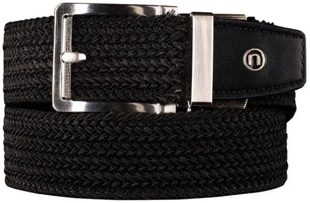 Main image of Nexbelt Men's Braided 1.38-Inch Strap Golf Belt with Ratchet Technology, Black