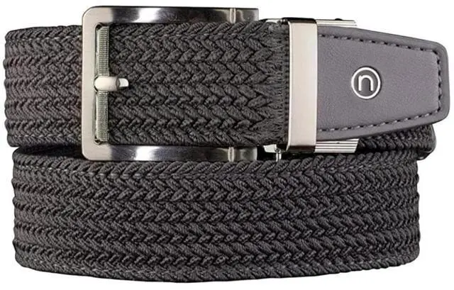 Main image of Nexbelt Men's Braided 1.38-Inch Strap Golf Belt with Ratchet Technology, Grey