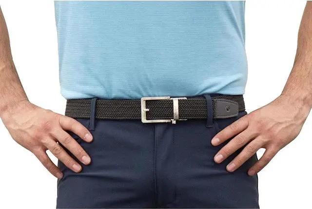 Alt view image 2 of 5 - Nexbelt Men's Braided 1.38-Inch Strap Golf Belt with Ratchet Technology, Grey