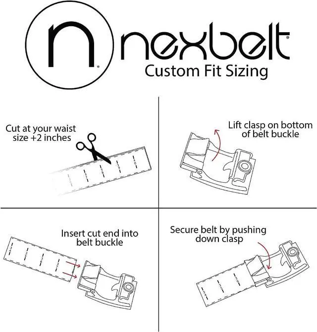 Alt view image 5 of 6 - Nexbelt Men's EDC Bond Carbon Black Leather Strap Ratchet Gun Belt, One Size