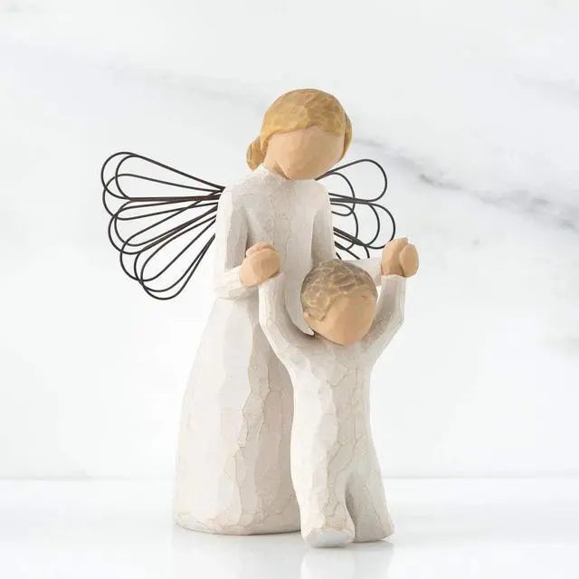 Alt view image 2 of 5 - Willow Tree Guardian Angel To Watch Over You, Sculpted Hand-Painted Figure