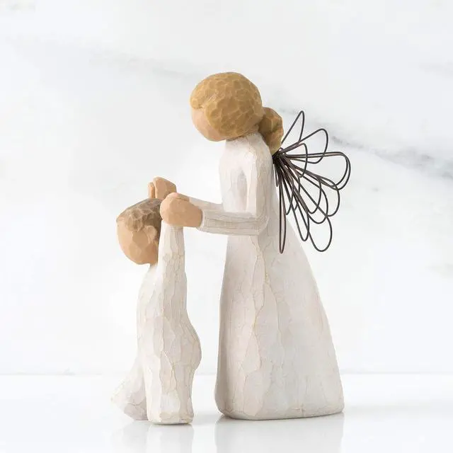 Alt view image 3 of 5 - Willow Tree Guardian Angel To Watch Over You, Sculpted Hand-Painted Figure