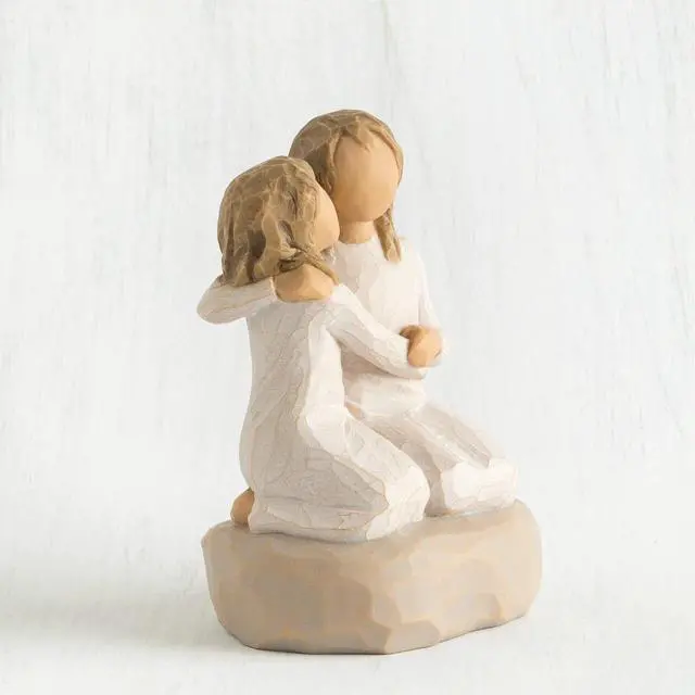 Alt view image 2 of 4 - Willow Tree Sister Mine, Kneeling Next to Each Other on a Pad - Resin Figure