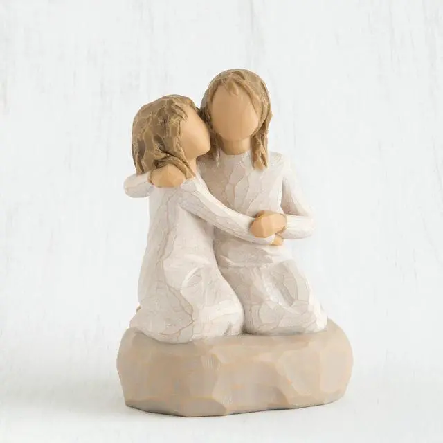 Main image of Willow Tree Sister Mine, Kneeling Next to Each Other on a Pad - Resin Figure