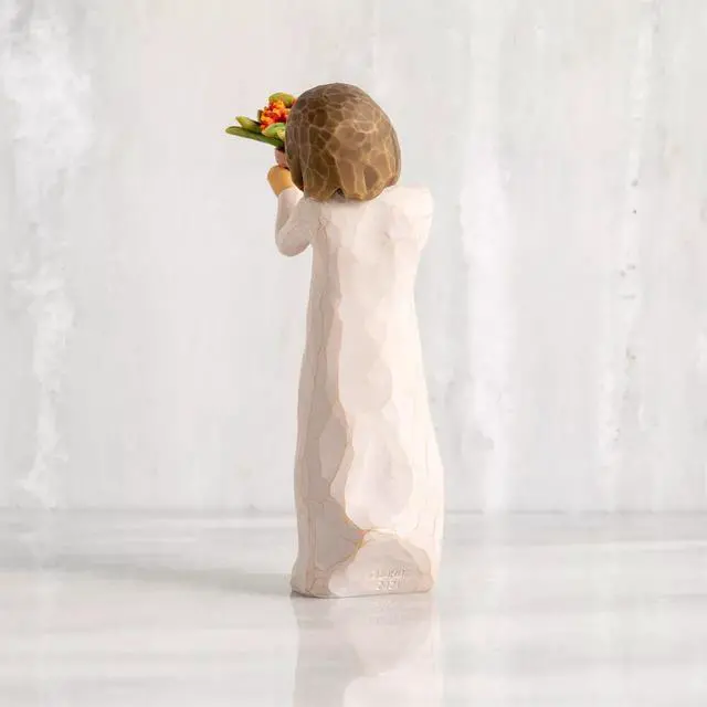 Alt view image 4 of 4 - Willow Tree Little Things, Holds Milkweed Plant - Hand Painted Resin Figure