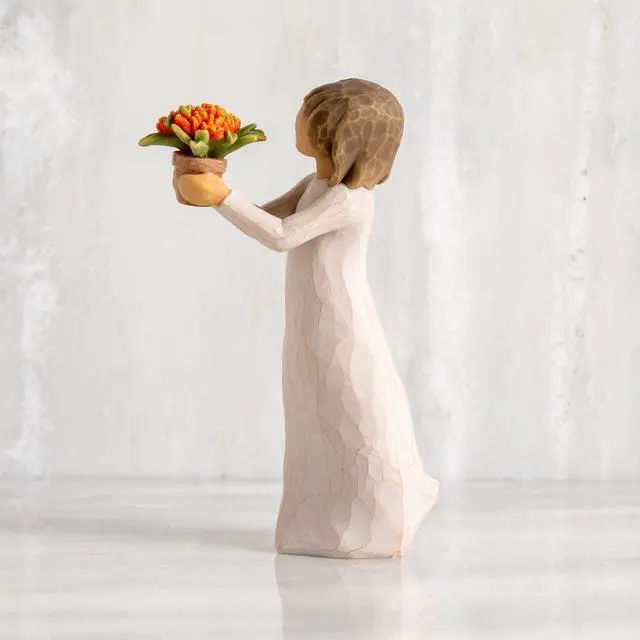 Alt view image 3 of 4 - Willow Tree Little Things, Holds Milkweed Plant - Hand Painted Resin Figure