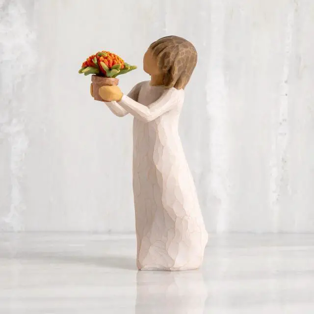 Main image of Willow Tree Little Things, Holds Milkweed Plant - Hand Painted Resin Figure