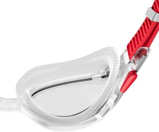 Alt view image 3 of 3 - Speedo Unisex-Adult Biofuse 2.0 Swim Goggle, Fed Red/Silver/Clear