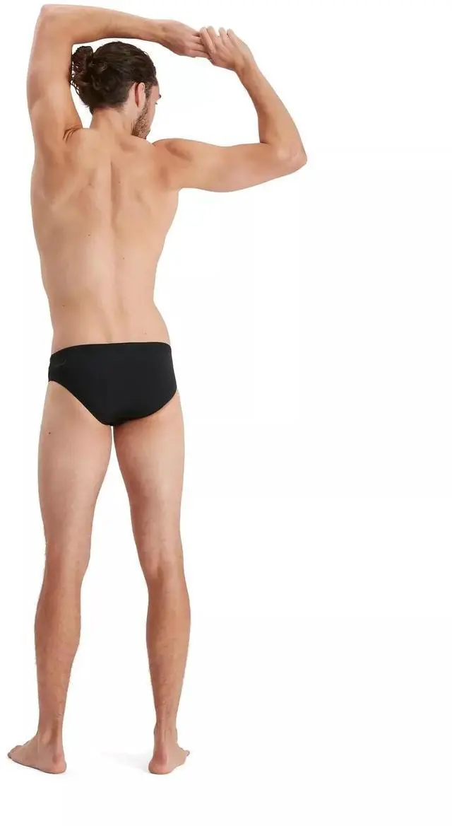Alt view image 3 of 4 - Speedo Men's Swimsuit Brief PowerFlex Eco Fitness Solar - Black, Size 34