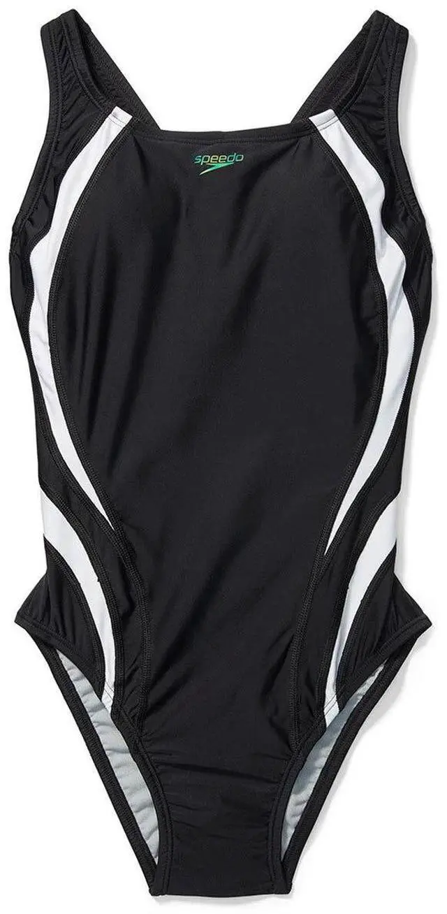 Main image of Speedo Women's Swimsuit Creora Highclo Quantum Splice - Fusion Black, Size 12