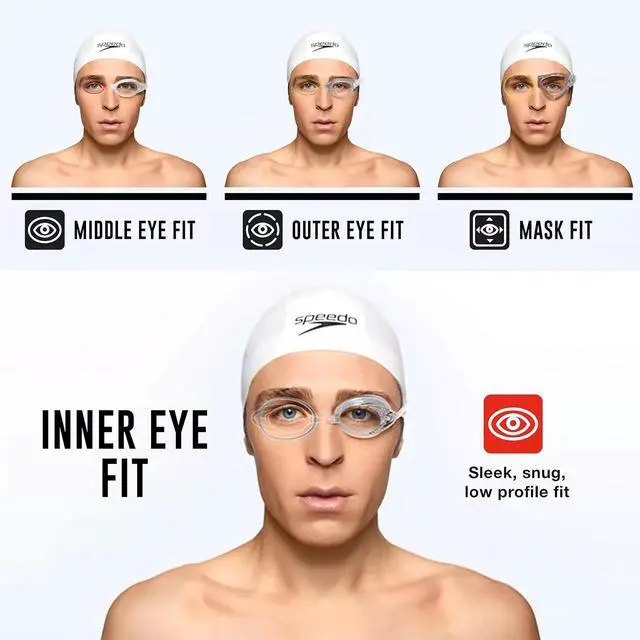 Alt view image 2 of 5 - Speedo JR Child Vanquisher 2.0 Mirrored Swim Goggles, Black/Silver