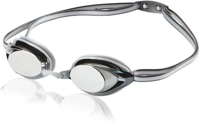 Main image of Speedo JR Child Vanquisher 2.0 Mirrored Swim Goggles, Black/Silver