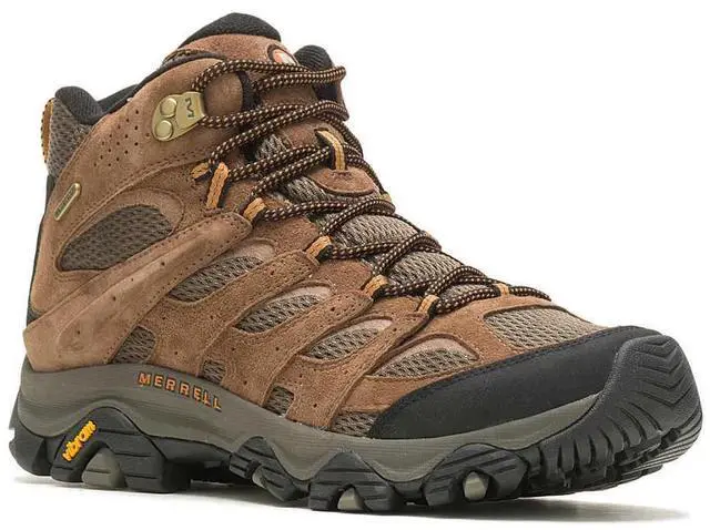 Main image of Merrell Men's Moab 3 Mid Waterproof Regular Hiking Shoe, Earth, Size 9.5