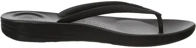 Alt view image 4 of 5 - FitFlop Iqushion Ergonomic Gold Women's Flip Flop, All Black, Size 10
