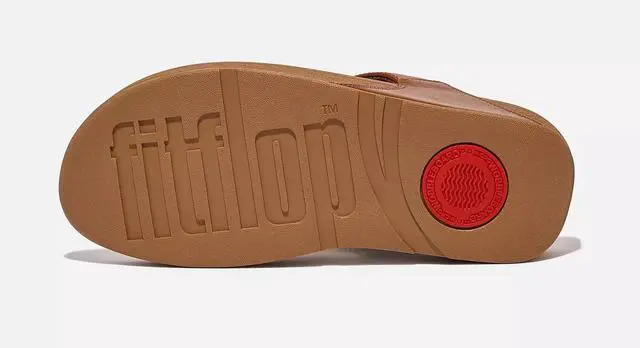 Alt view image 5 of 6 - FitFlop Women's Lulu Leather Toe-Post Regular Sandal, Light Tan, Size 8