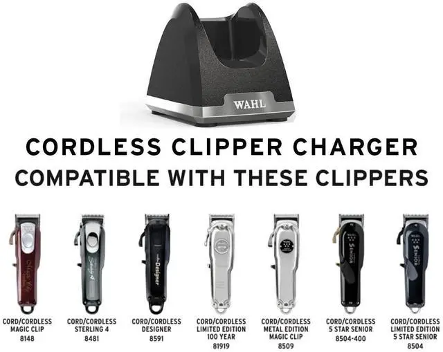 Alt view image 6 of 6 - Wahl Professional 3000112 Metal Edition Cordless Senior Clipper, Silver