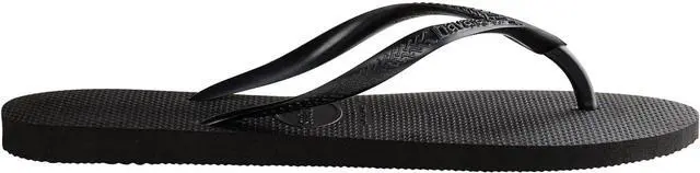 Alt view image 3 of 5 - Havaianas Unisex Comfortable Slim Flip Flop, Black, Size 35/36